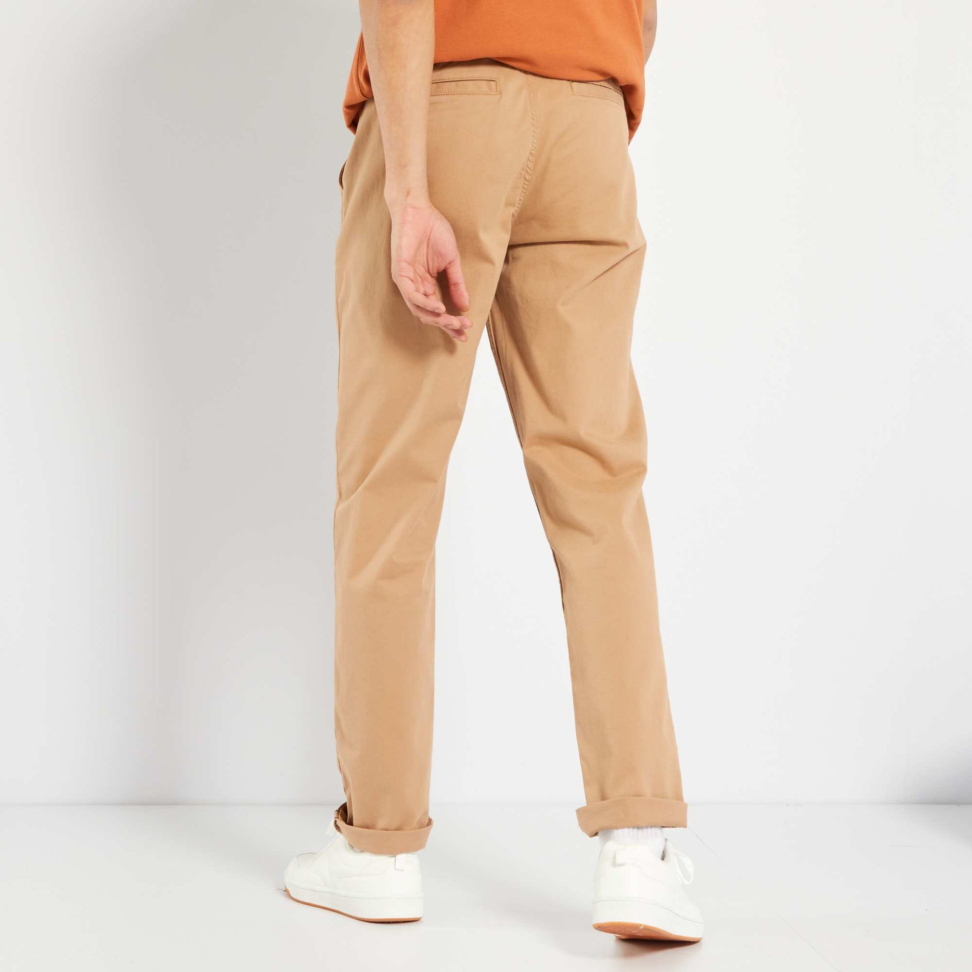 Pantalon chino slim BEIGE