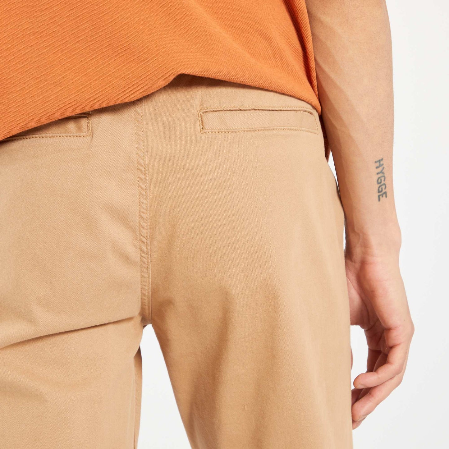 Pantalon chino slim BEIGE