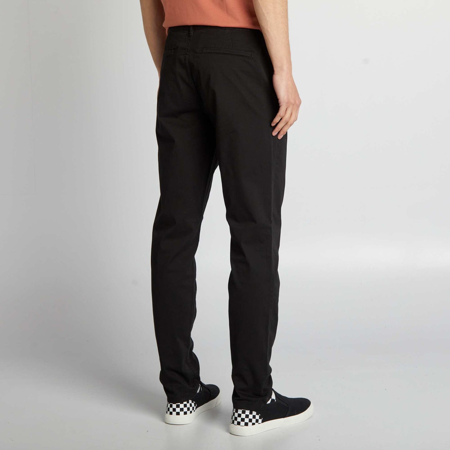 Pantalon chino slim NOIR