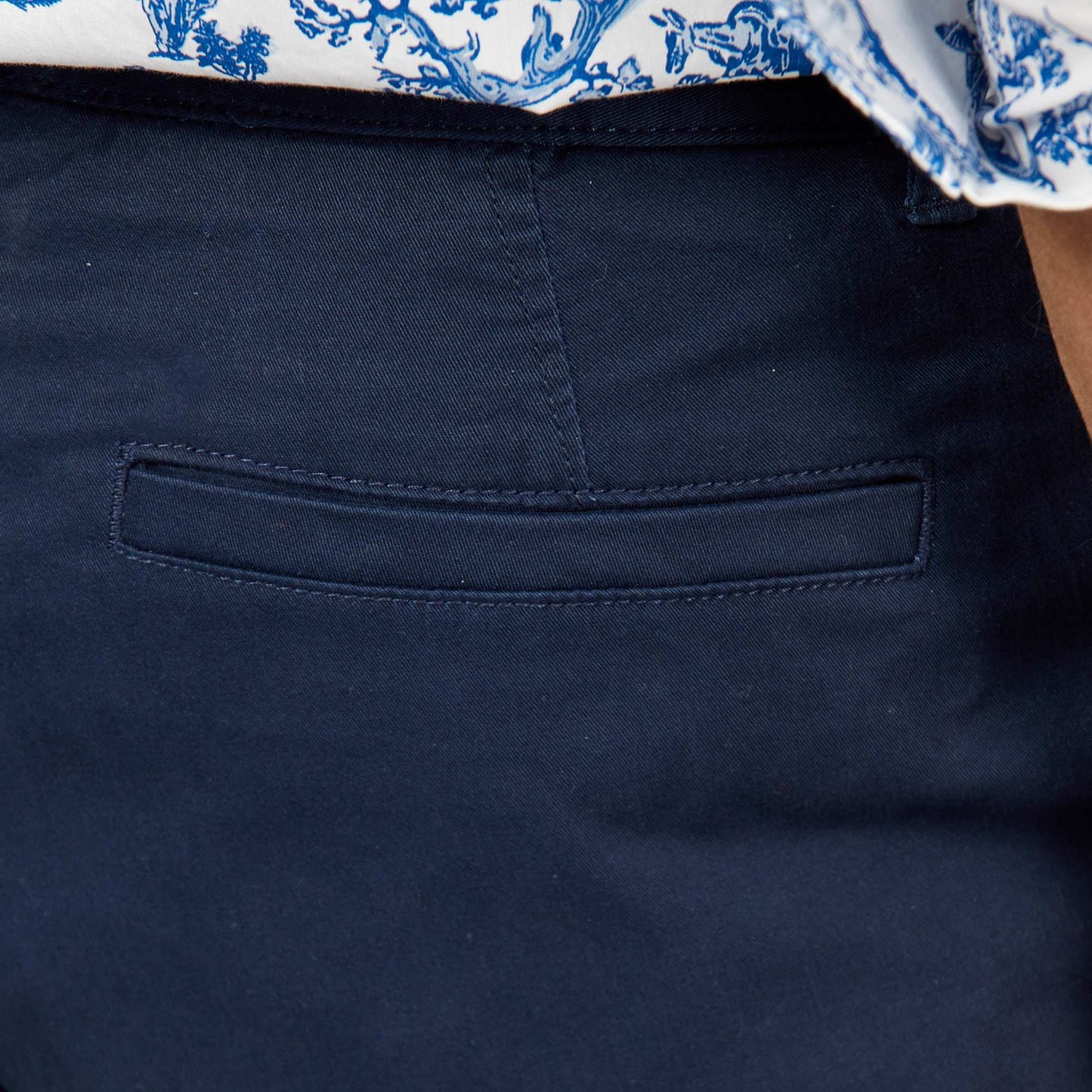 Pantalon chino slim BLEU