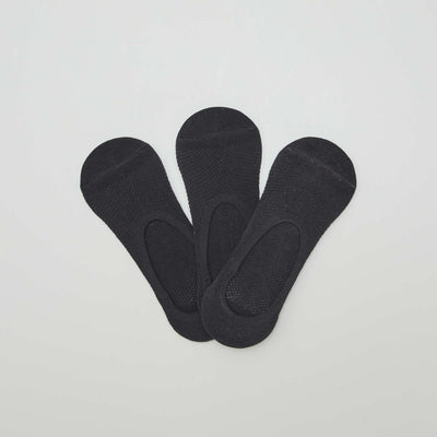 Lot de 3 paires de chaussettes invisibles NOIR
