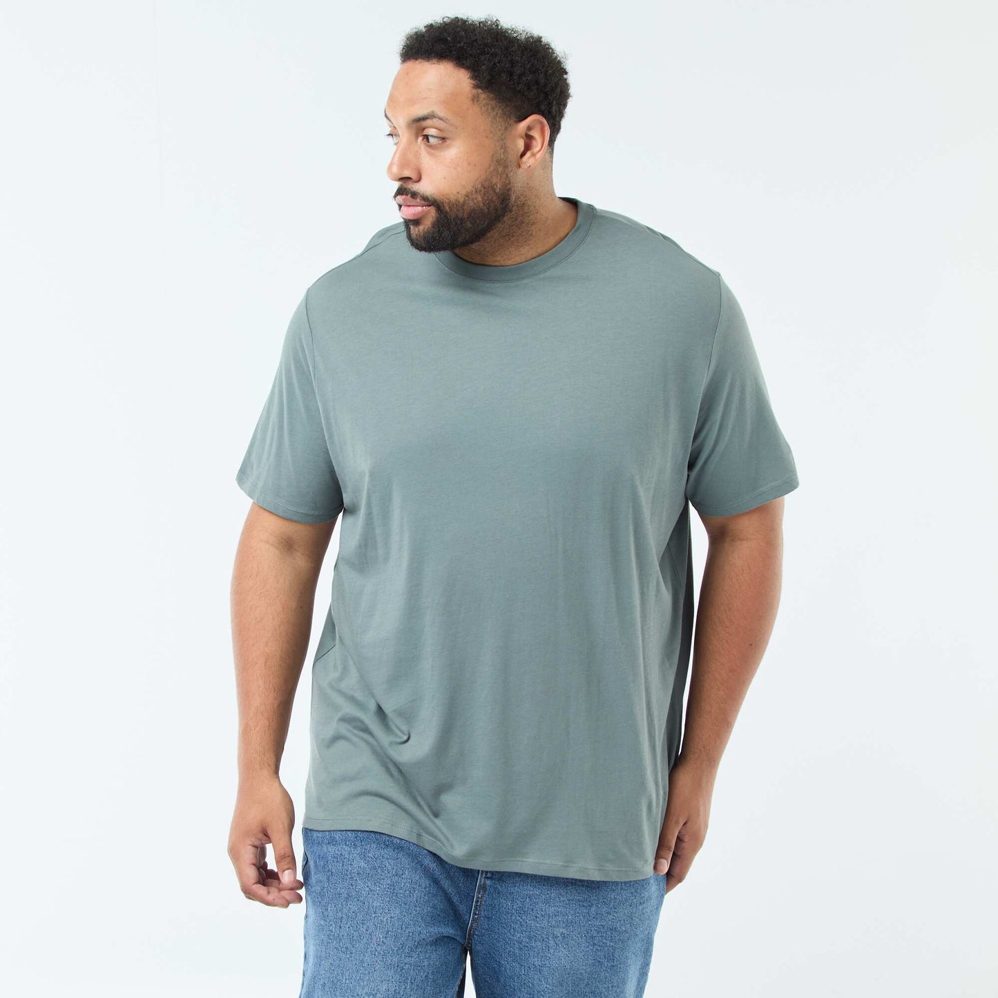 T-shirt uni en maille jersey VERT
