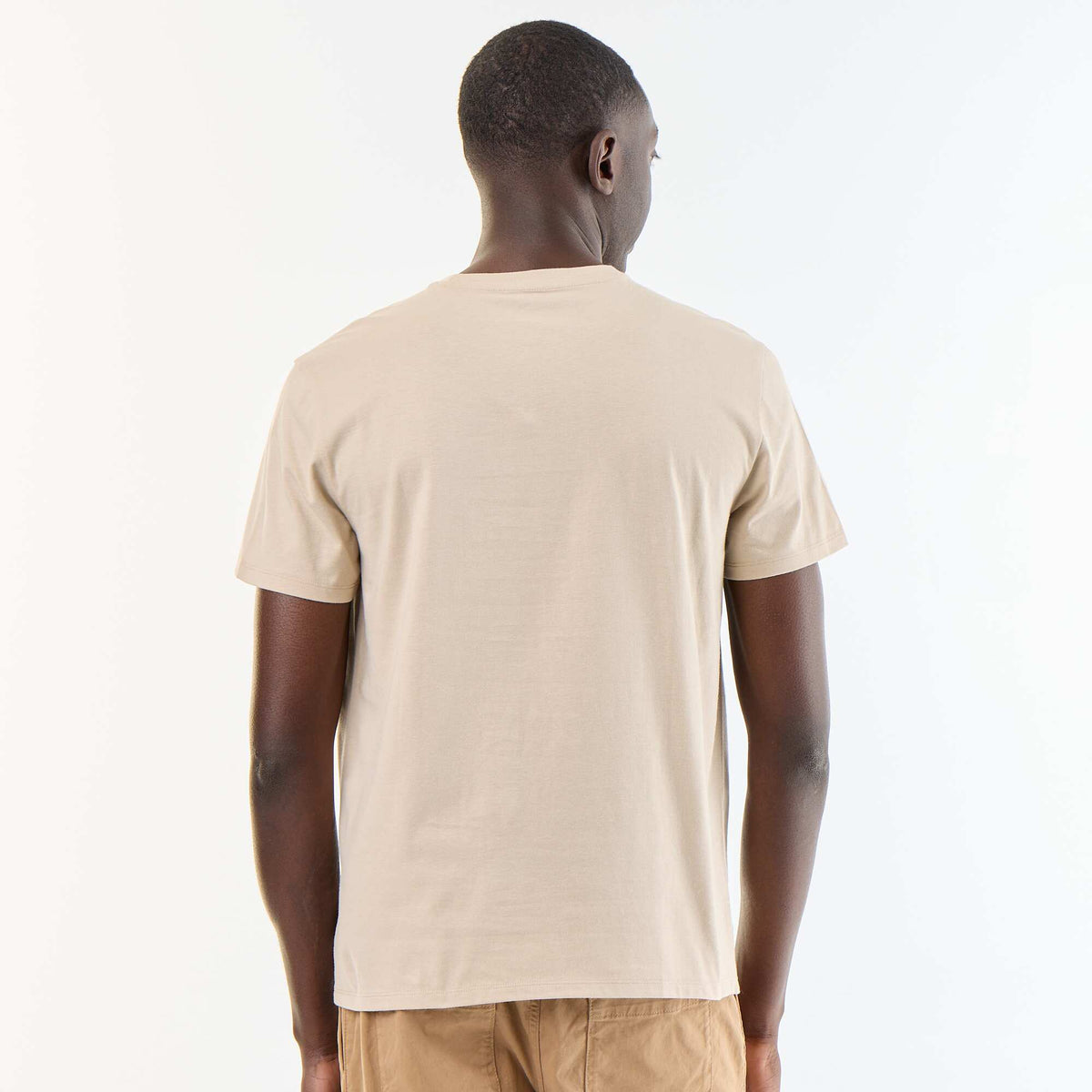 T-shirt droit en jersey uni BEIGE