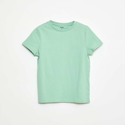 T-shirt basique en jersey uni VERT