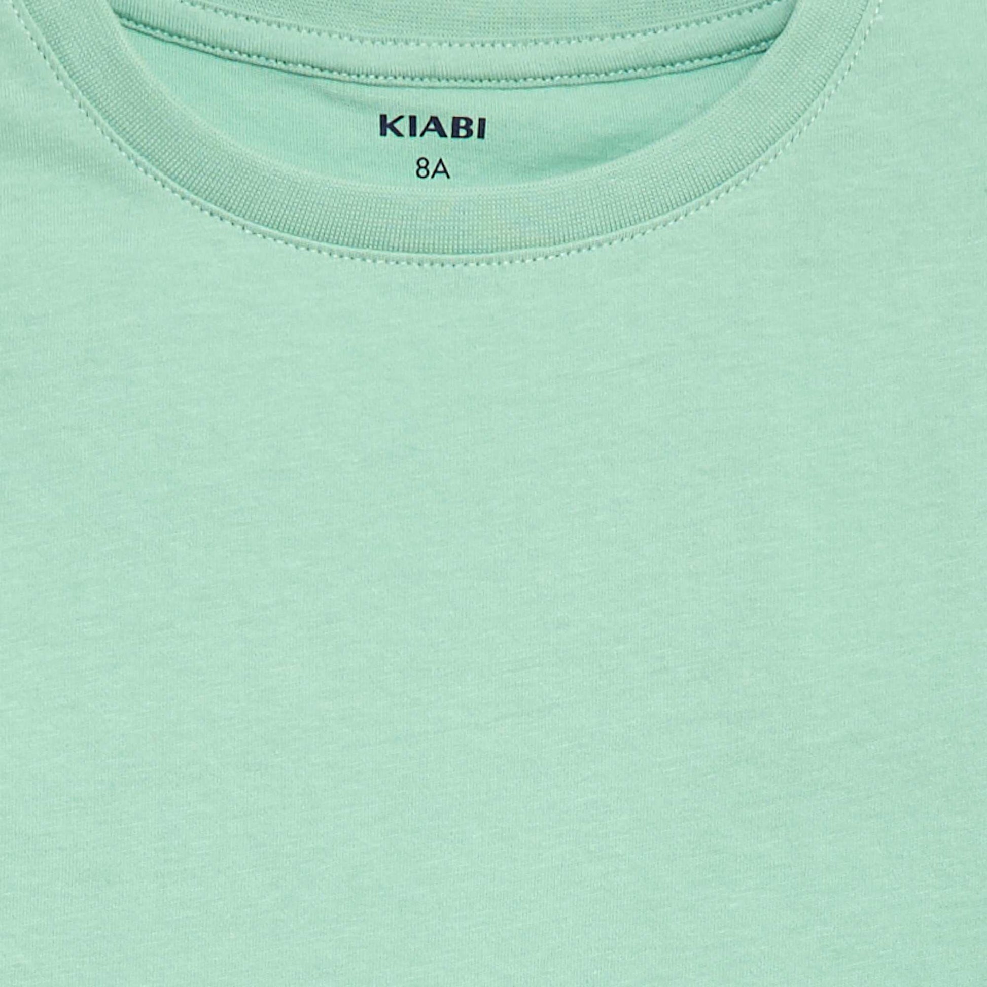 T-shirt basique en jersey uni VERT