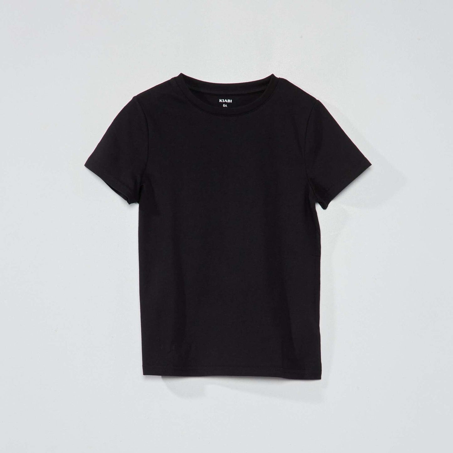 T-shirt basique en jersey uni NOIR