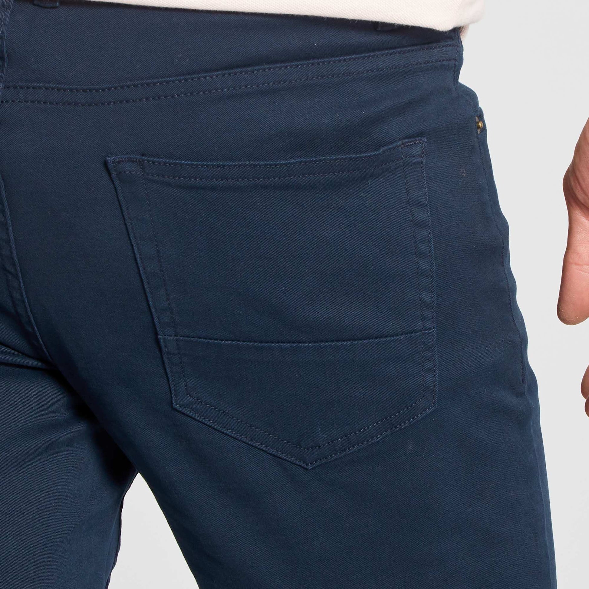 Chino slim 5 poches - L32 BLEU MARINE