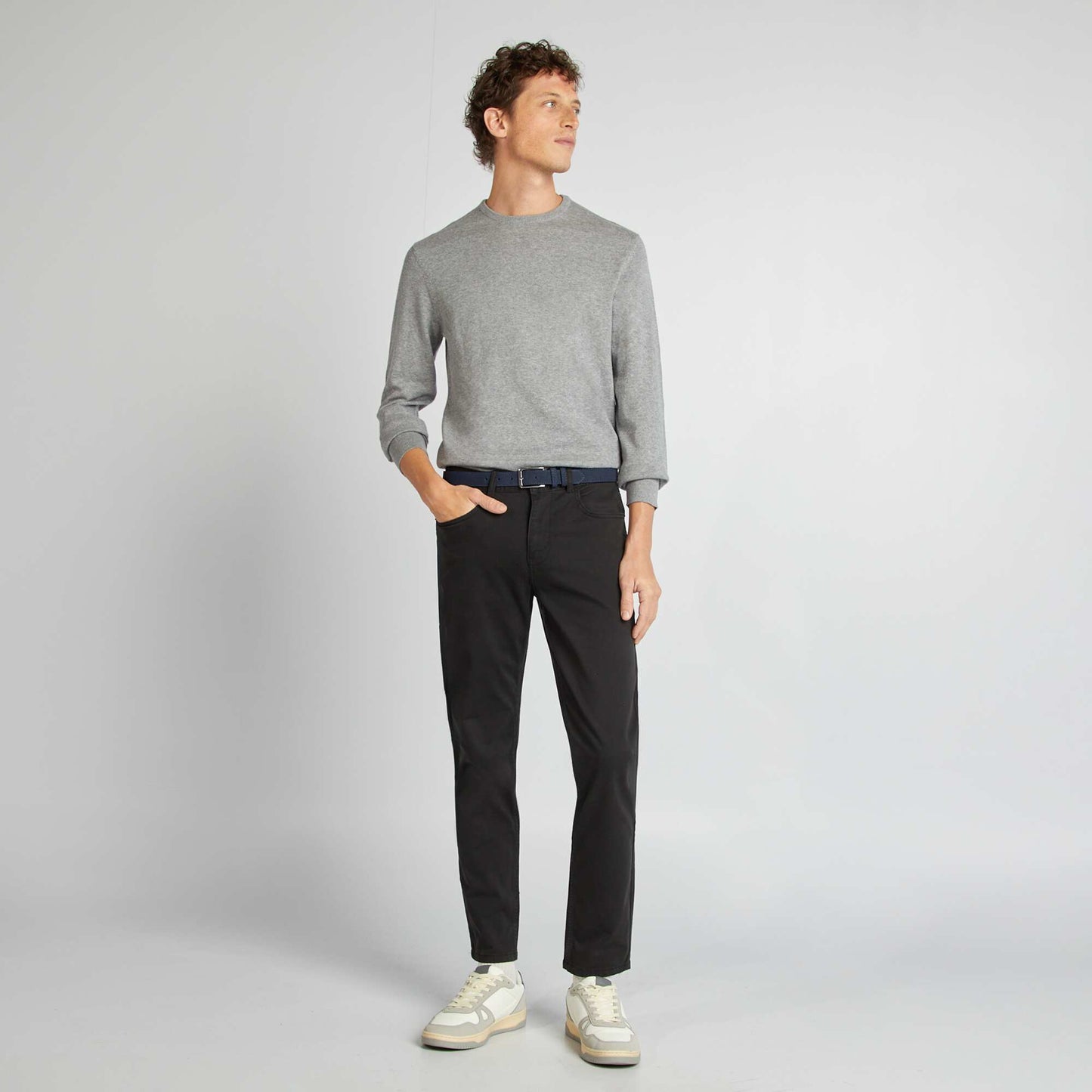 Chino slim 5 poches - L32 NOIR