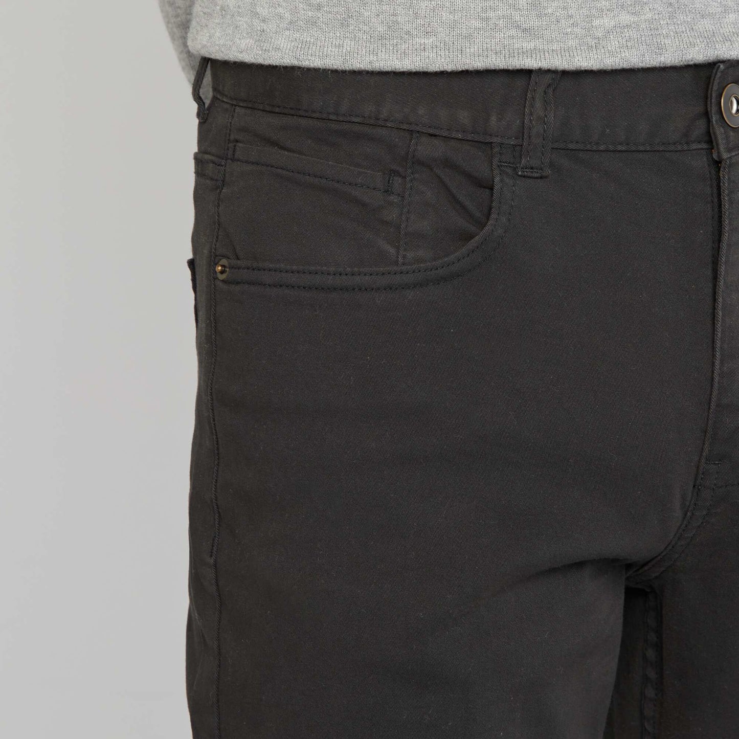 Chino slim 5 poches - L32 NOIR