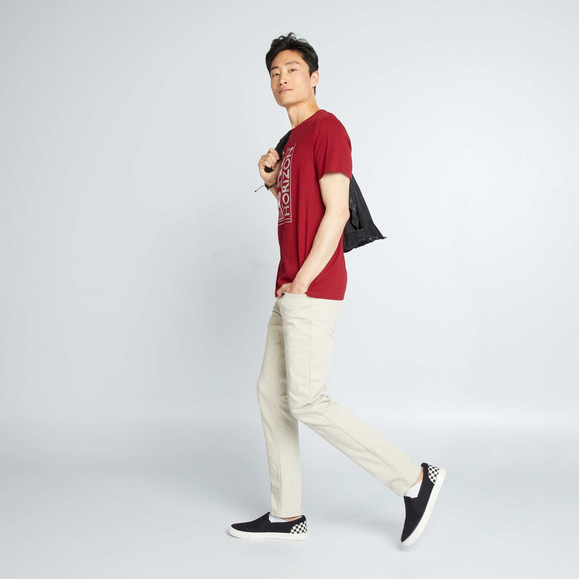 Chino slim 5 poches - L32 GRIS