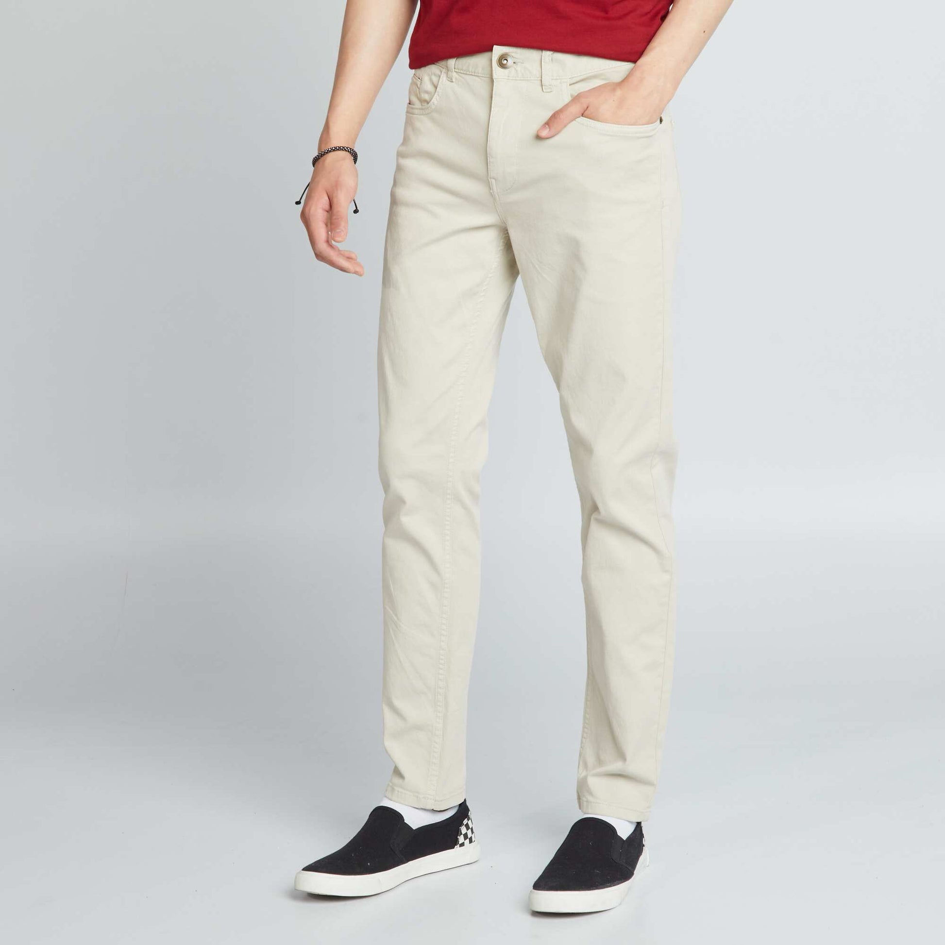 Chino slim 5 poches - L32 GRIS