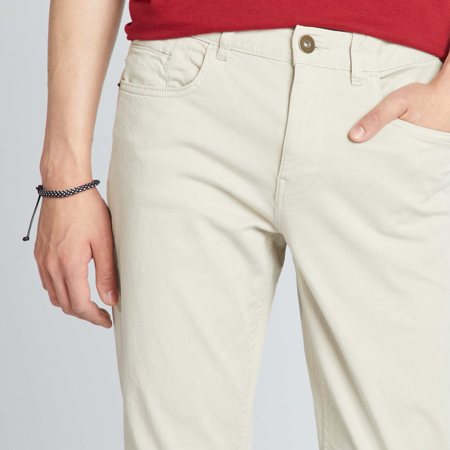 Chino slim 5 poches - L32 GRIS