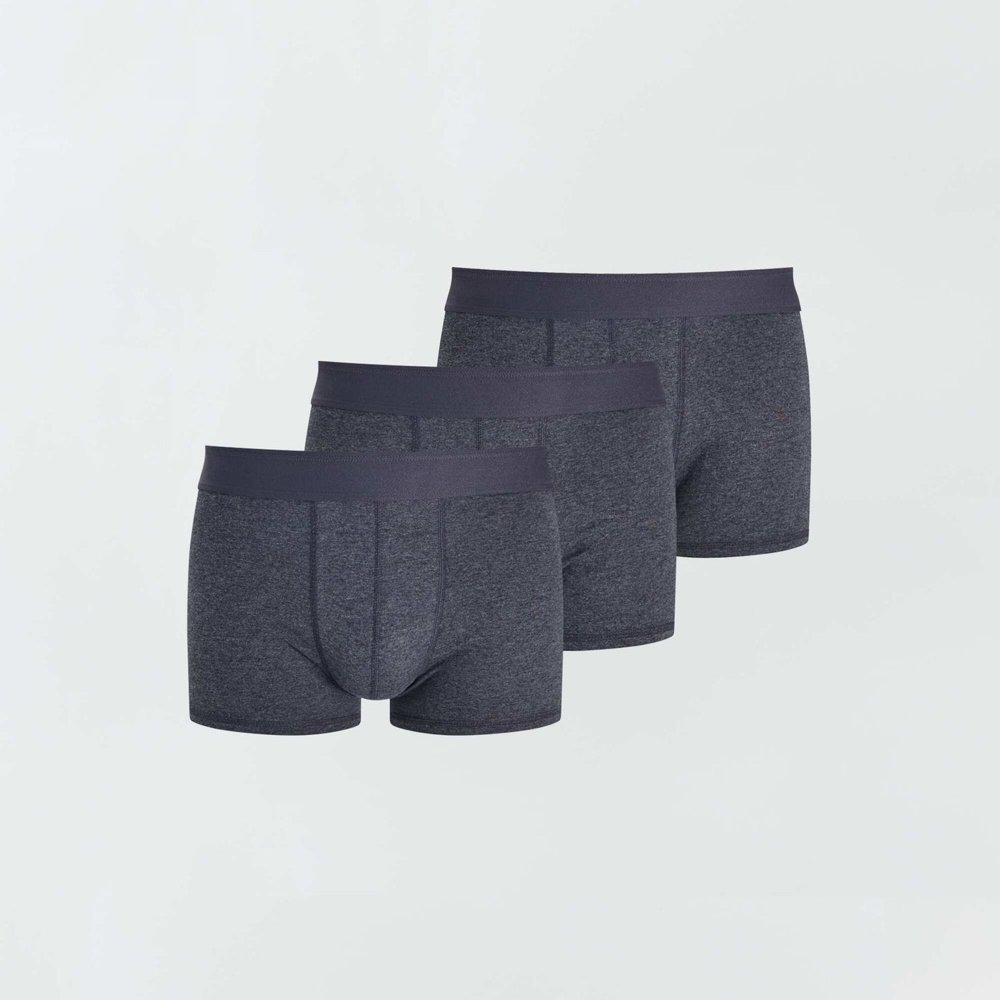 Lot de 3 boxers unis GRIS FONCé