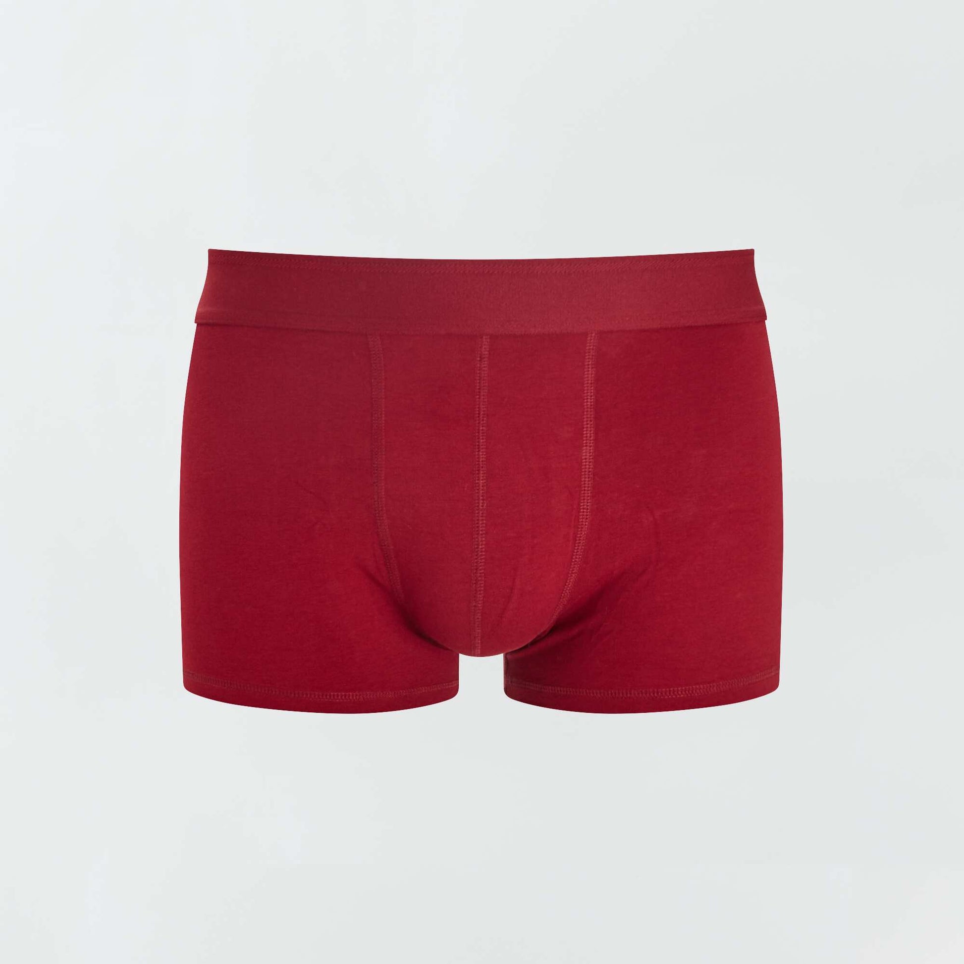 Lot de 3 boxers unis BLEU/ROUGE/GRIS