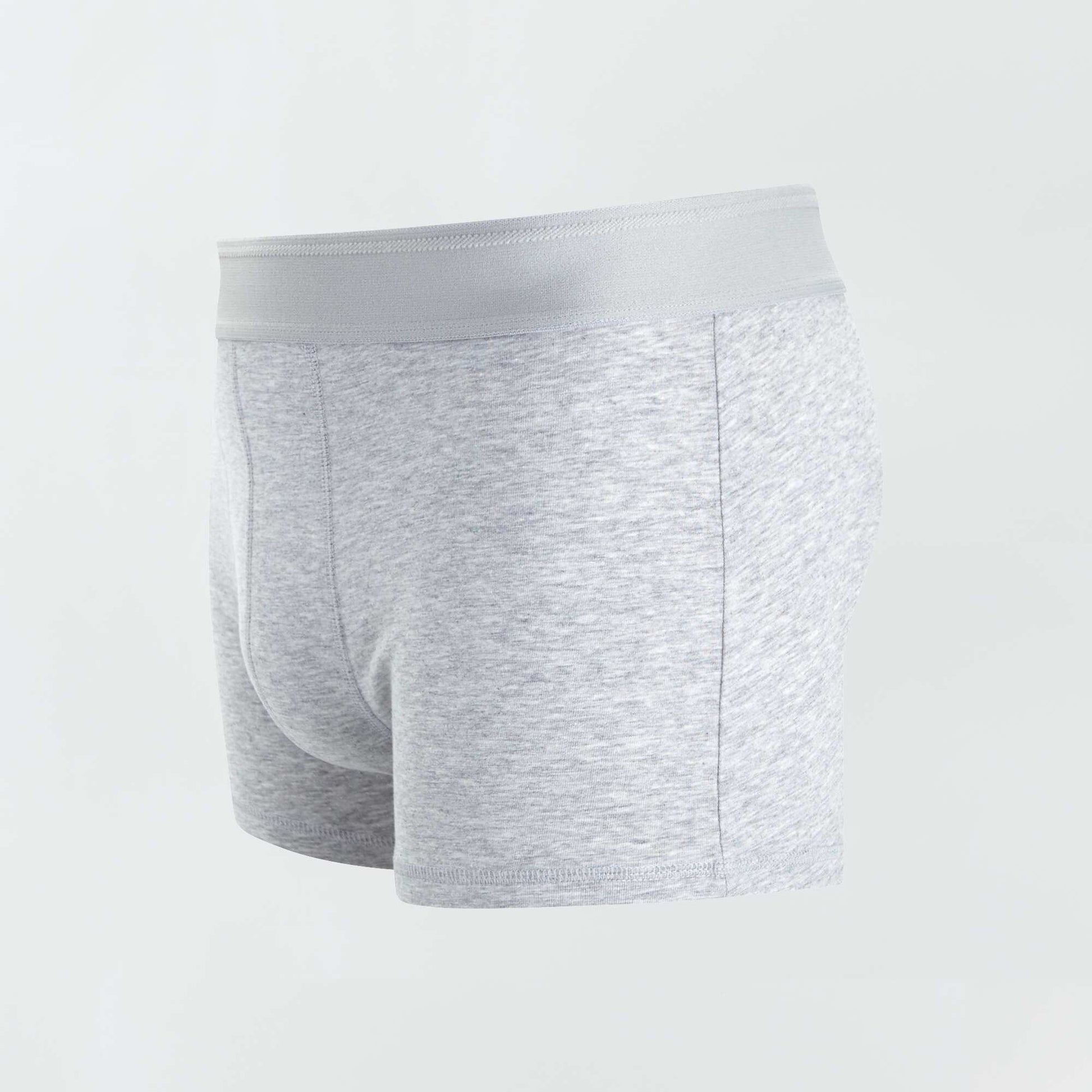 Lot de 3 boxers unis BLEU/ROUGE/GRIS