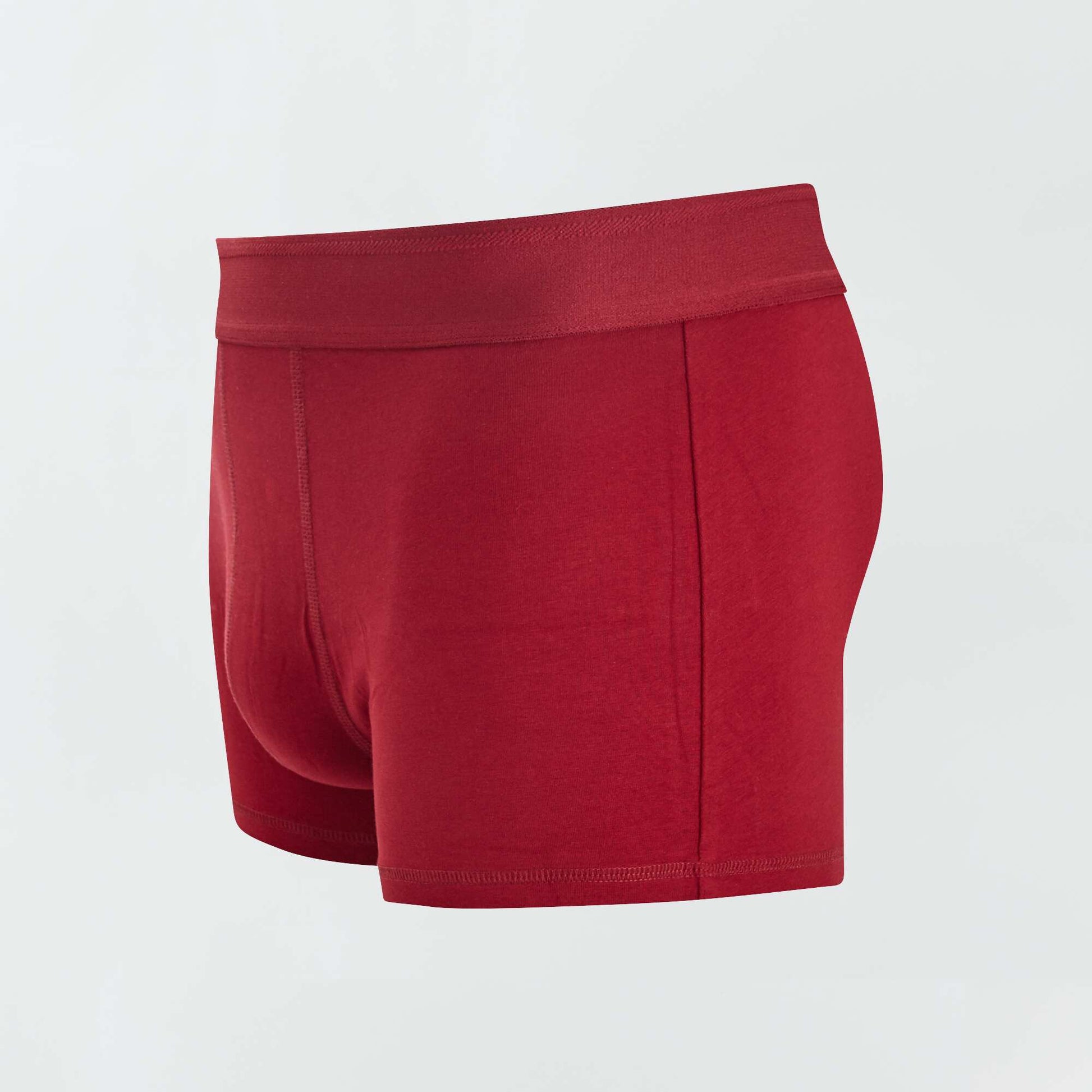 Lot de 3 boxers unis BLEU/ROUGE/GRIS