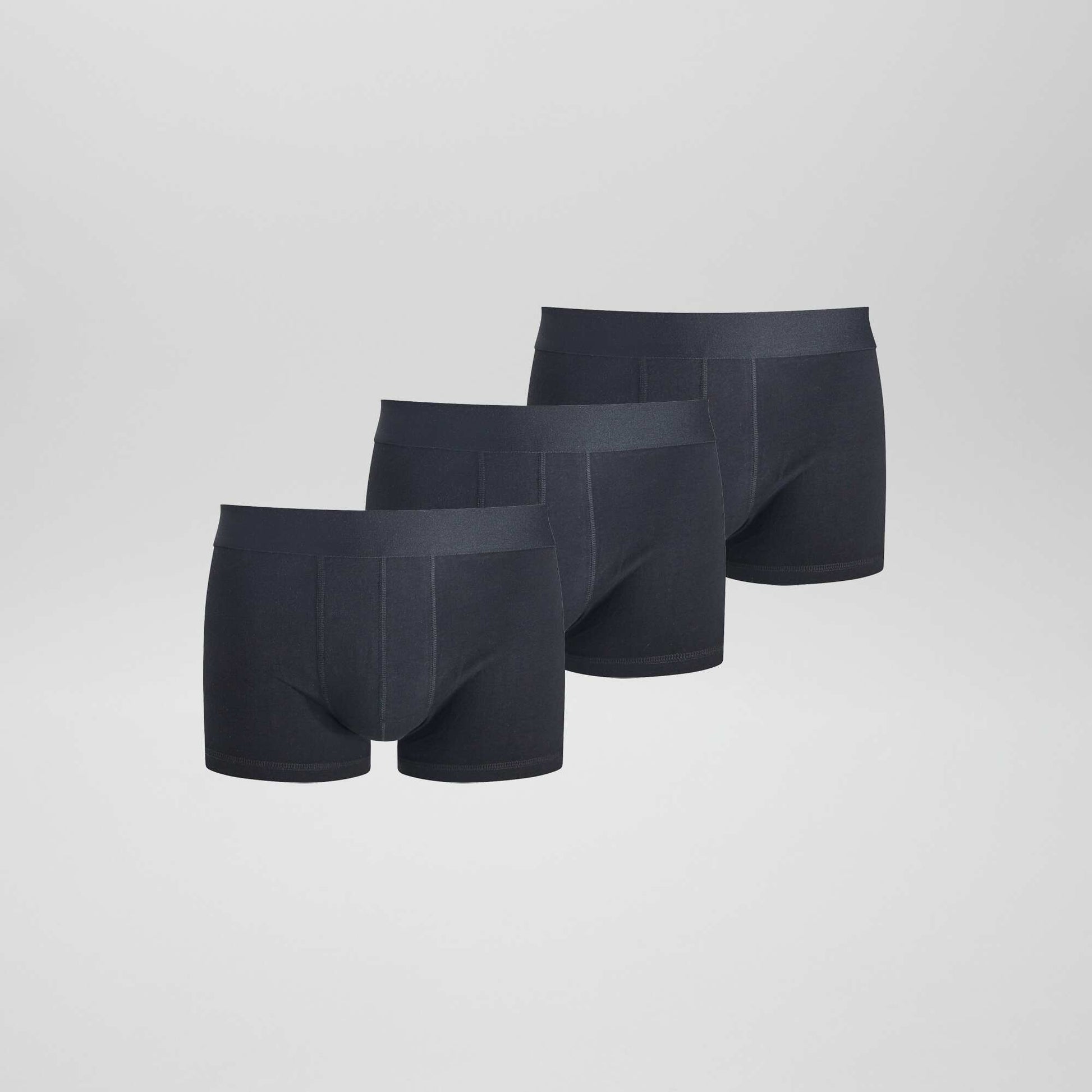 Lot de 3 boxers unis NOIR