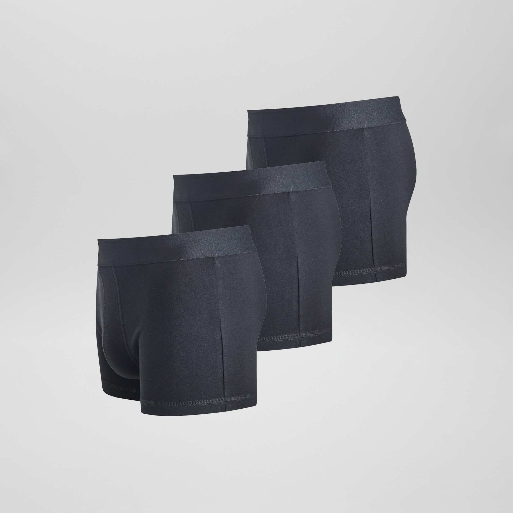 Lot de 3 boxers unis NOIR