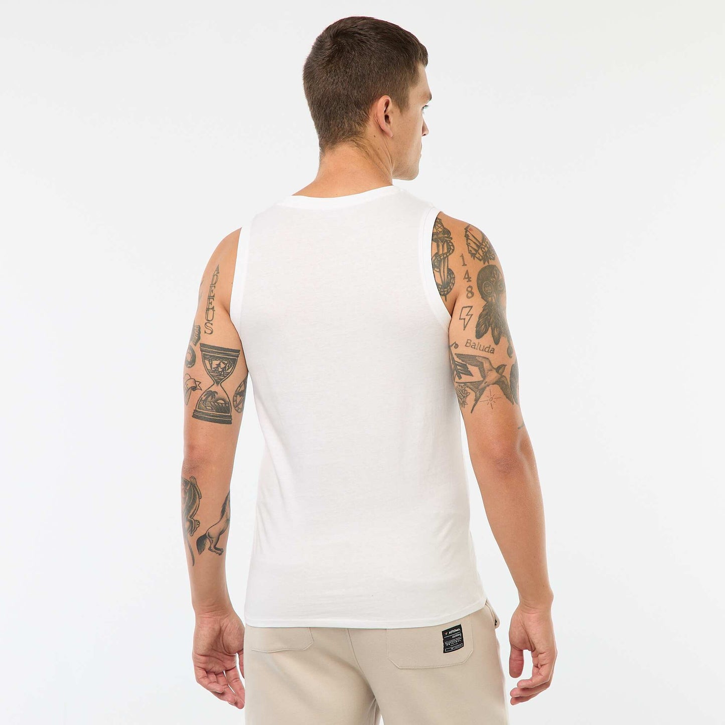 Débardeur nuit en jersey uni BLANC