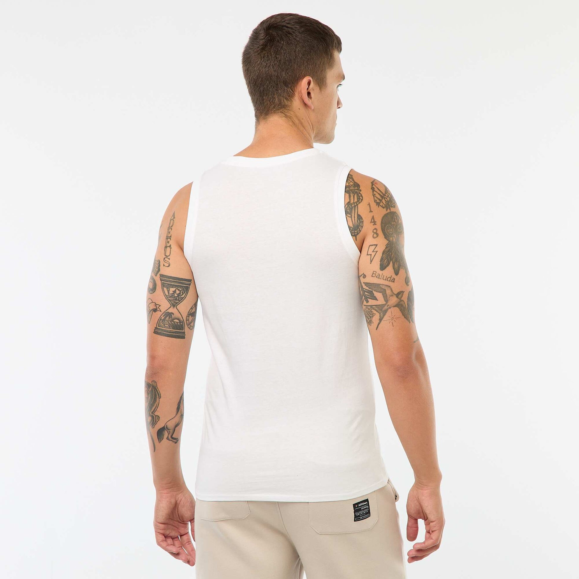 Débardeur nuit en jersey uni BLANC