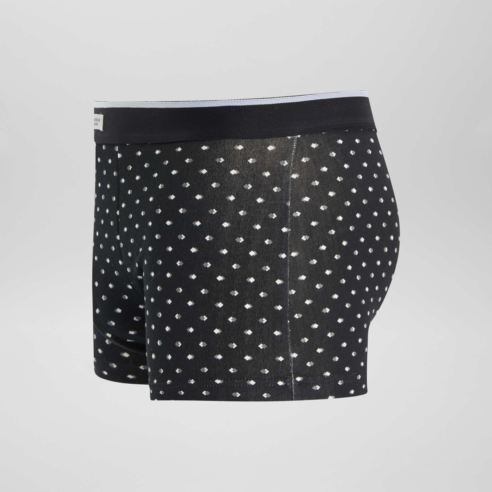 Lot 3 boxers stretch BLANC/NOIR