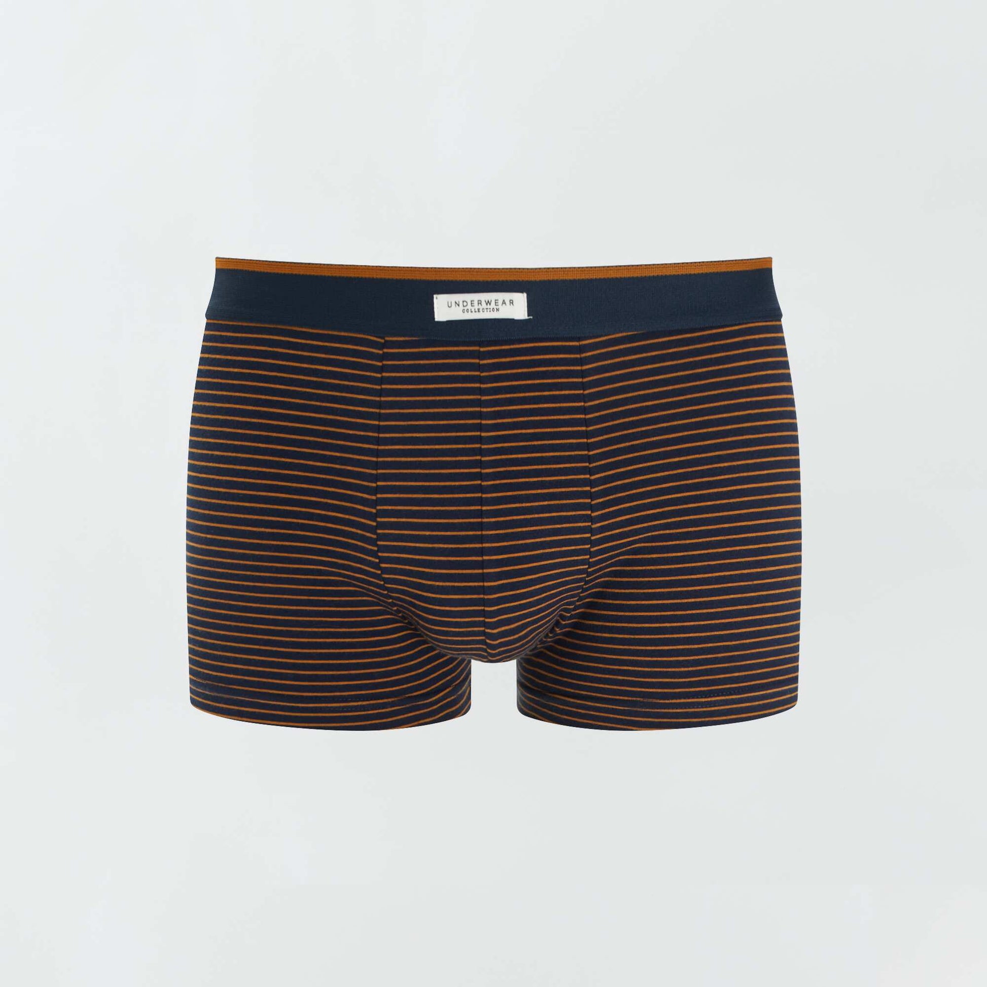 Lot 3 boxers stretch MOUTARDE/MARINE