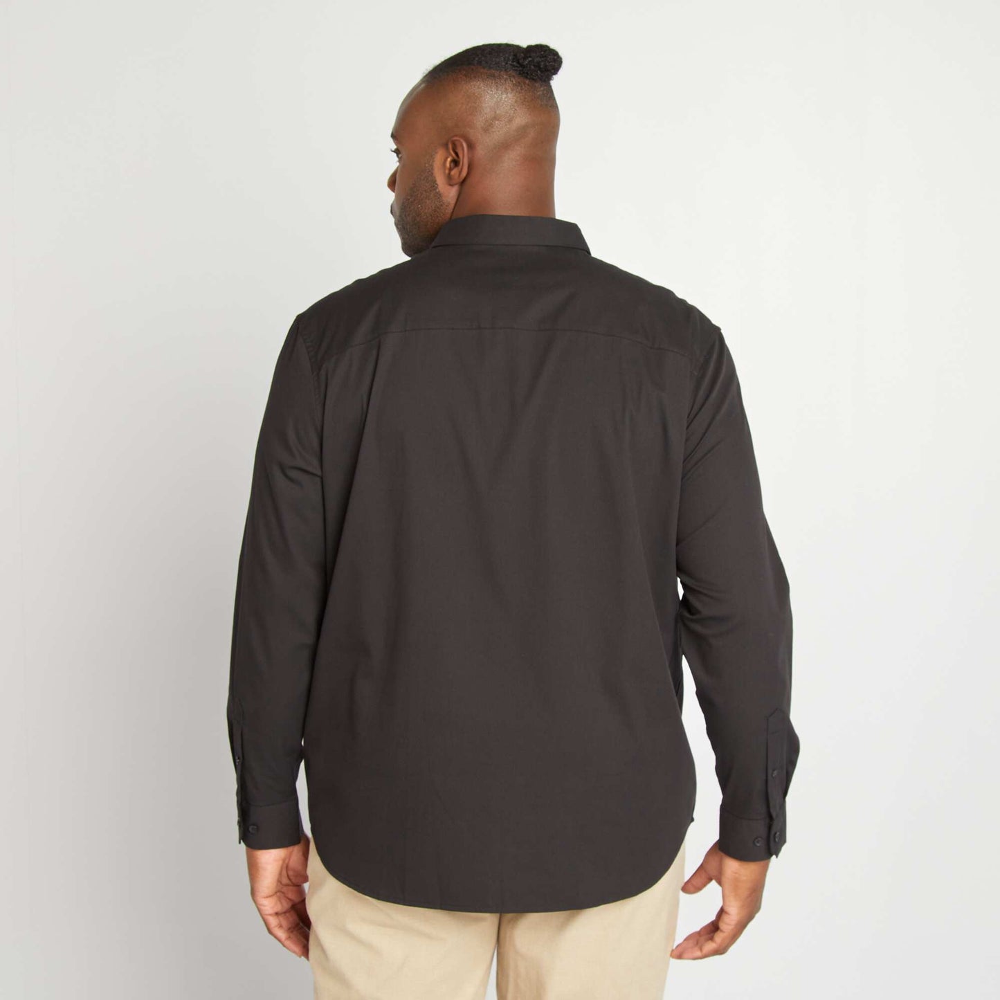 Chemise droite et stretch NOIR