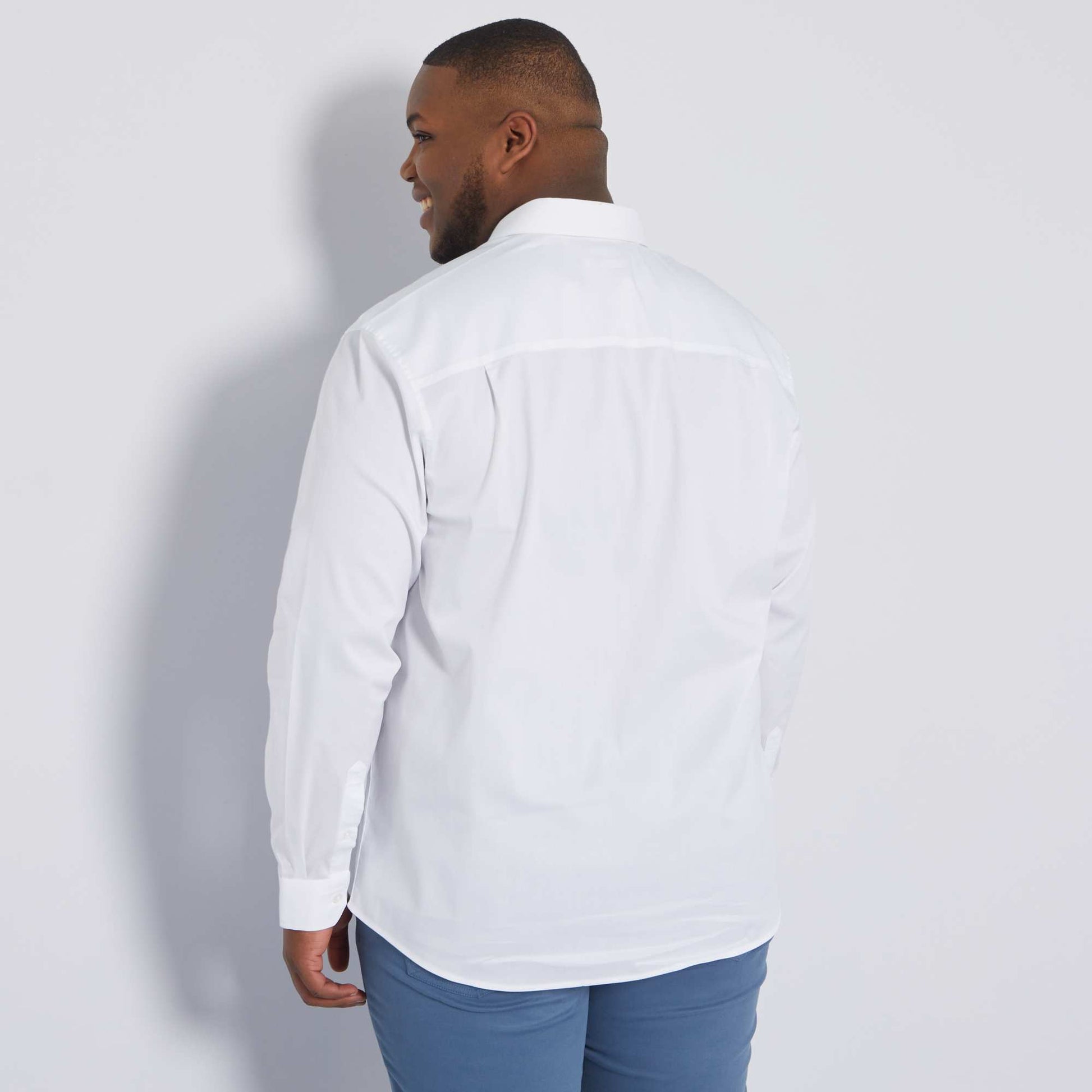 Chemise droite et stretch BLANC