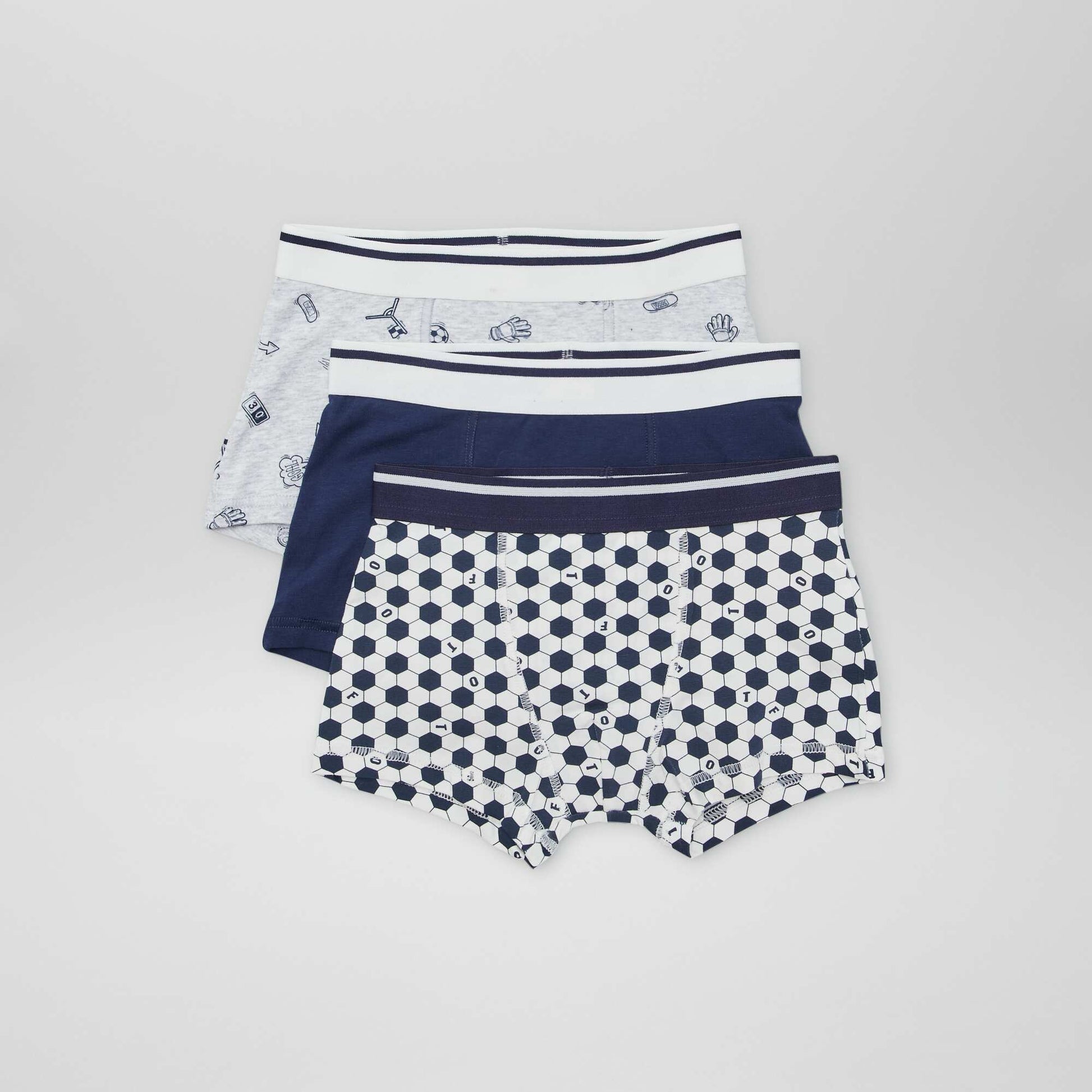 Lot de 3 boxers GRIS/BLEU MARINE