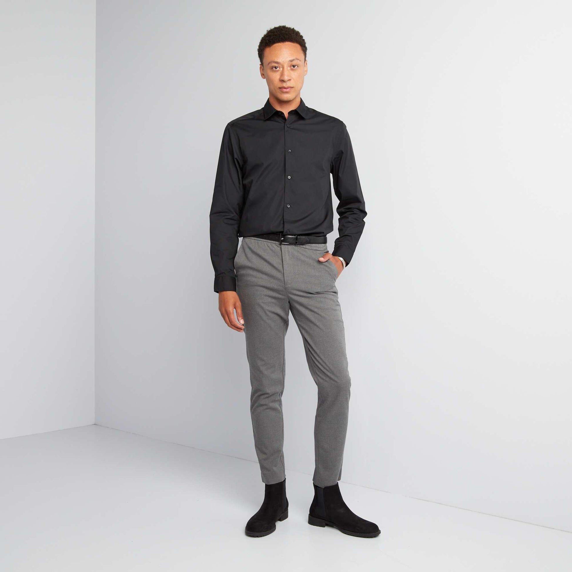 Chemise droite NOIR