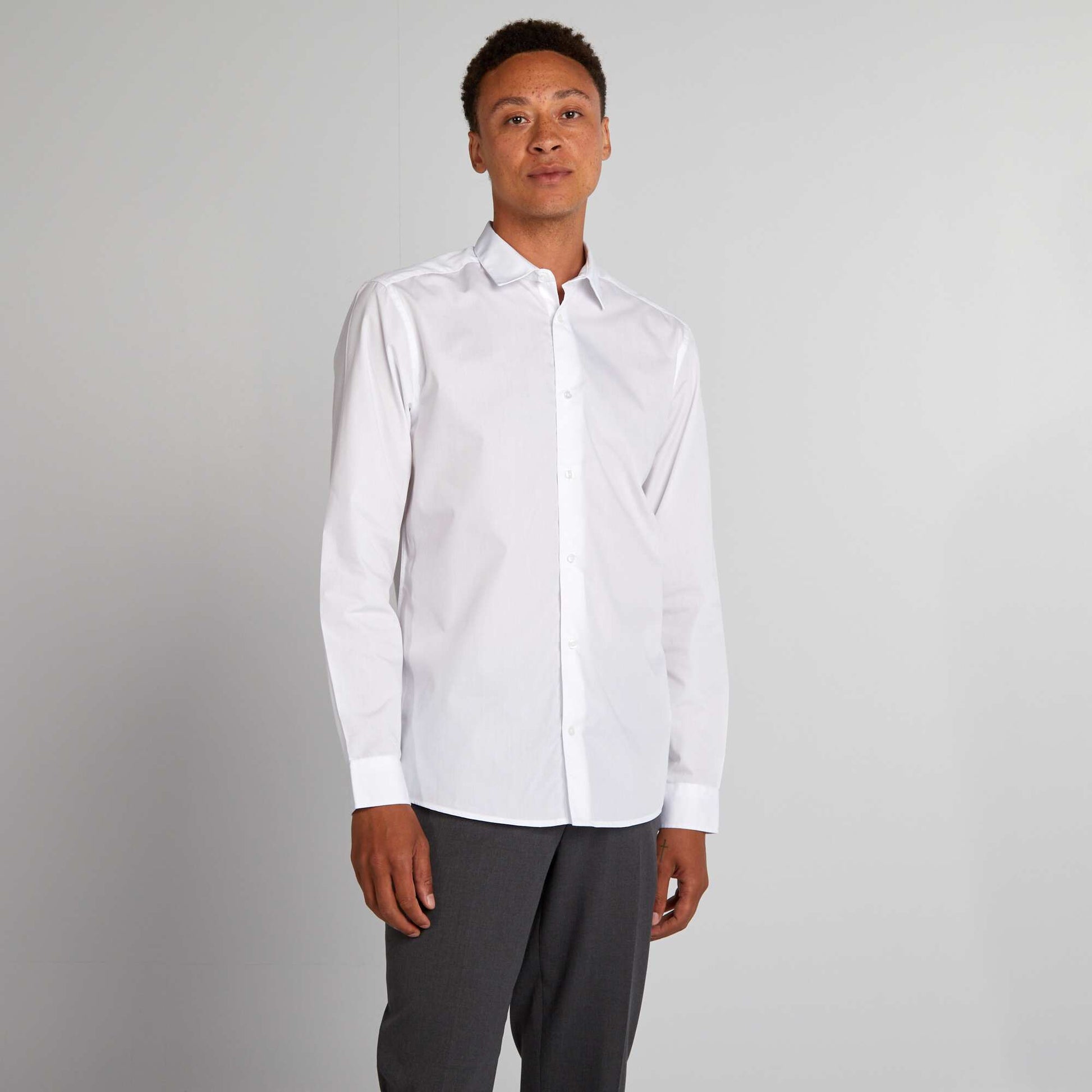 Chemise droite blanche BLANC