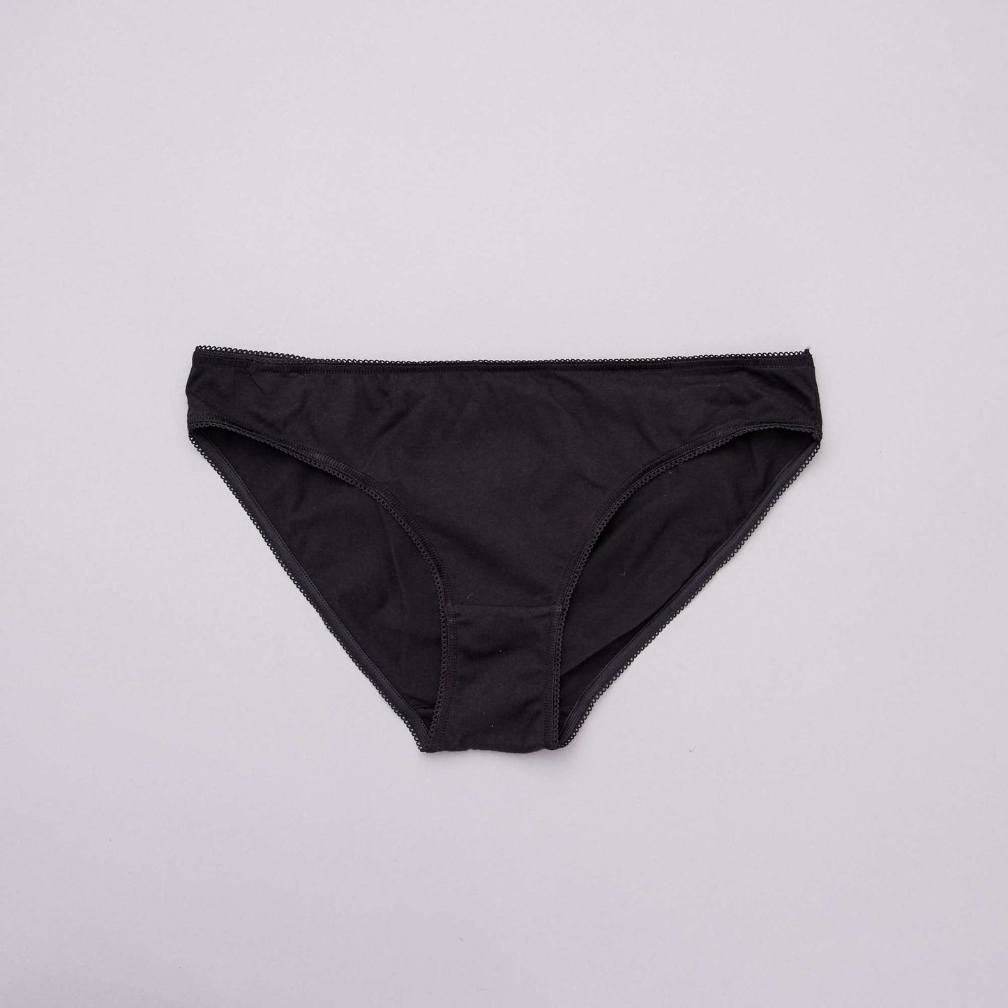 Lot de 5 culottes coton uni NOIR