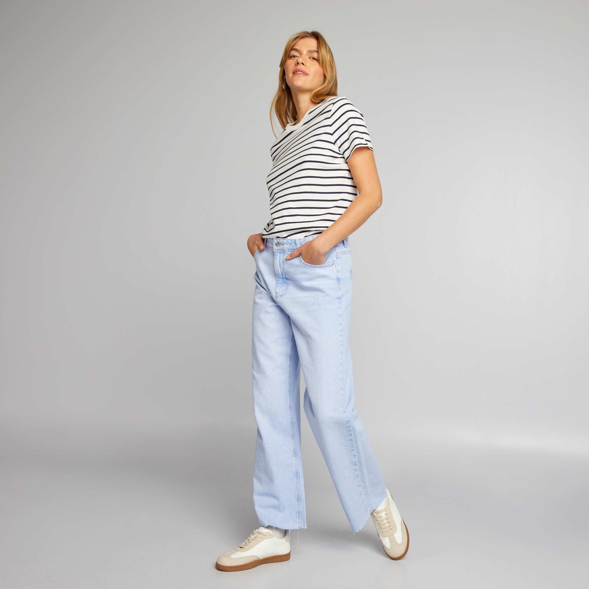 T-shirt en jersey imprimé BLANC