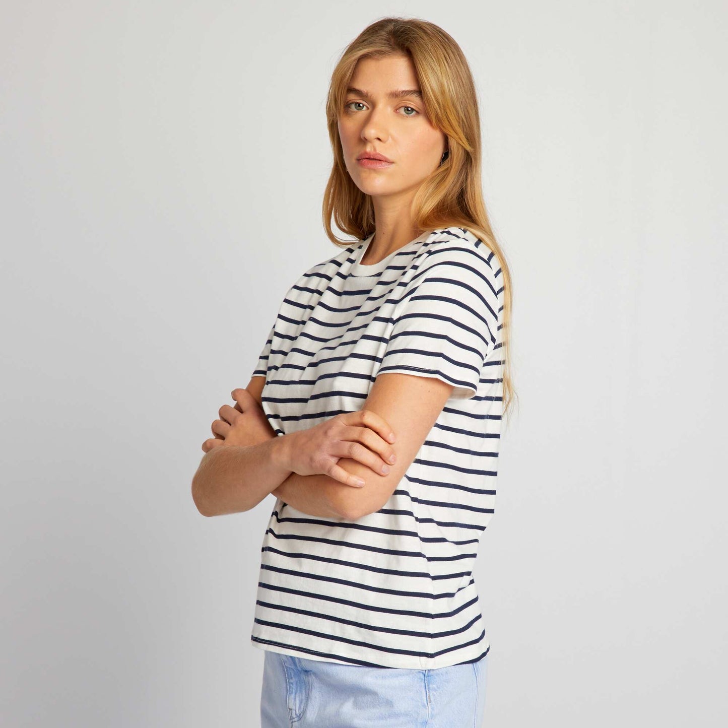 T-shirt en jersey imprimé BLANC