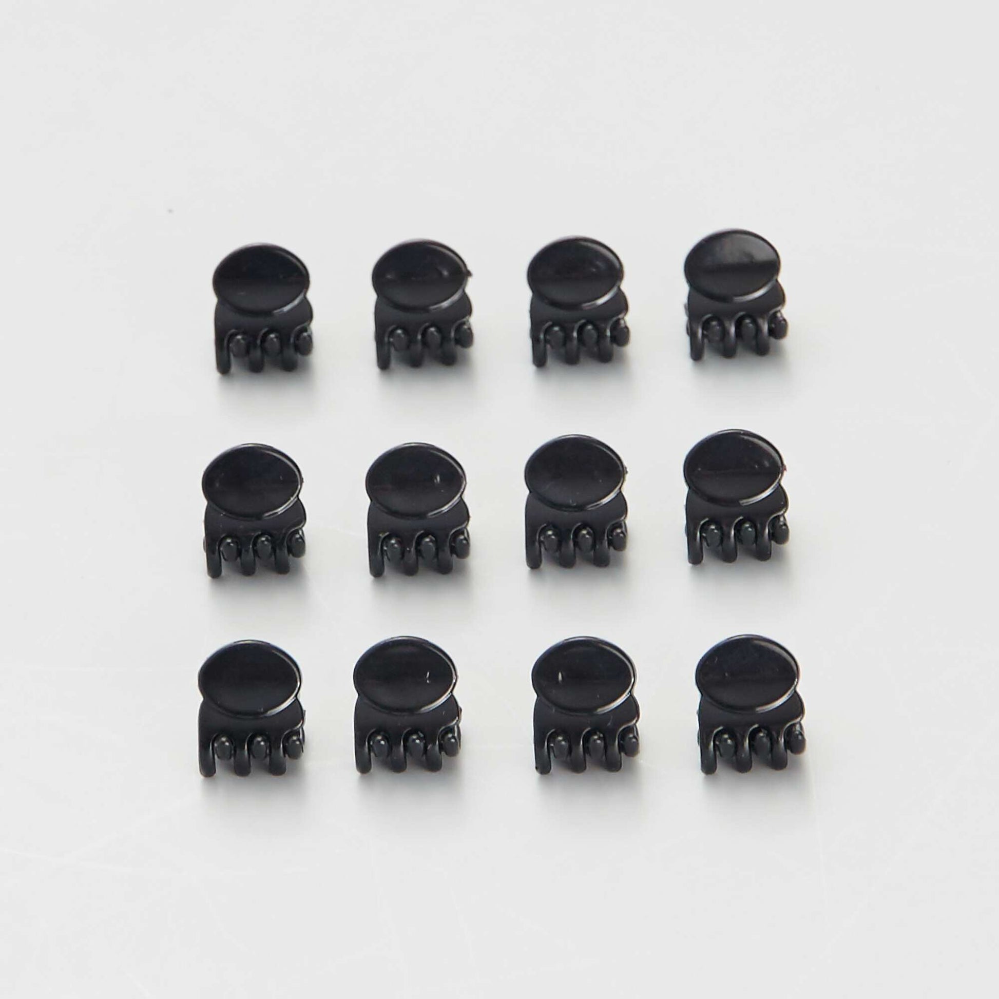 Lot de 12 pinces chauves-souris NOIR