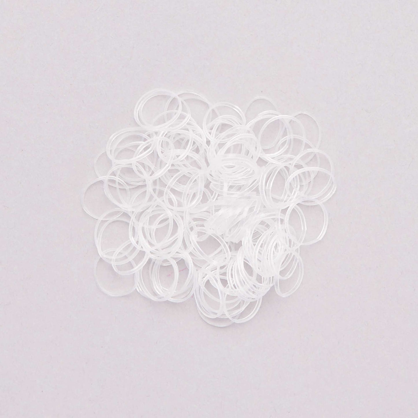 Lot de 100 élastiques transparents BLANC