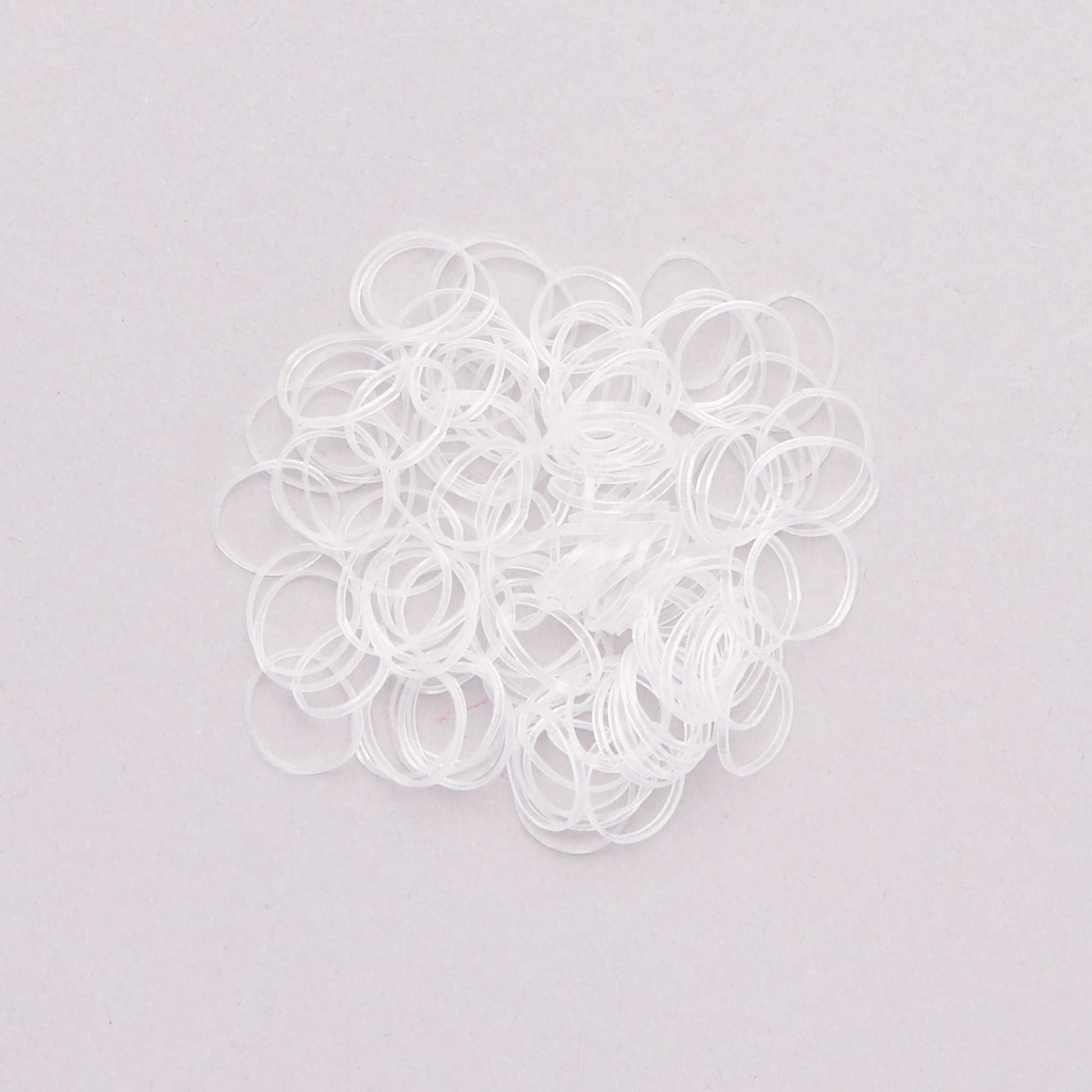 Lot de 100 élastiques transparents BLANC