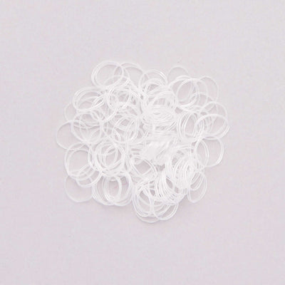 Lot de 100 élastiques transparents BLANC