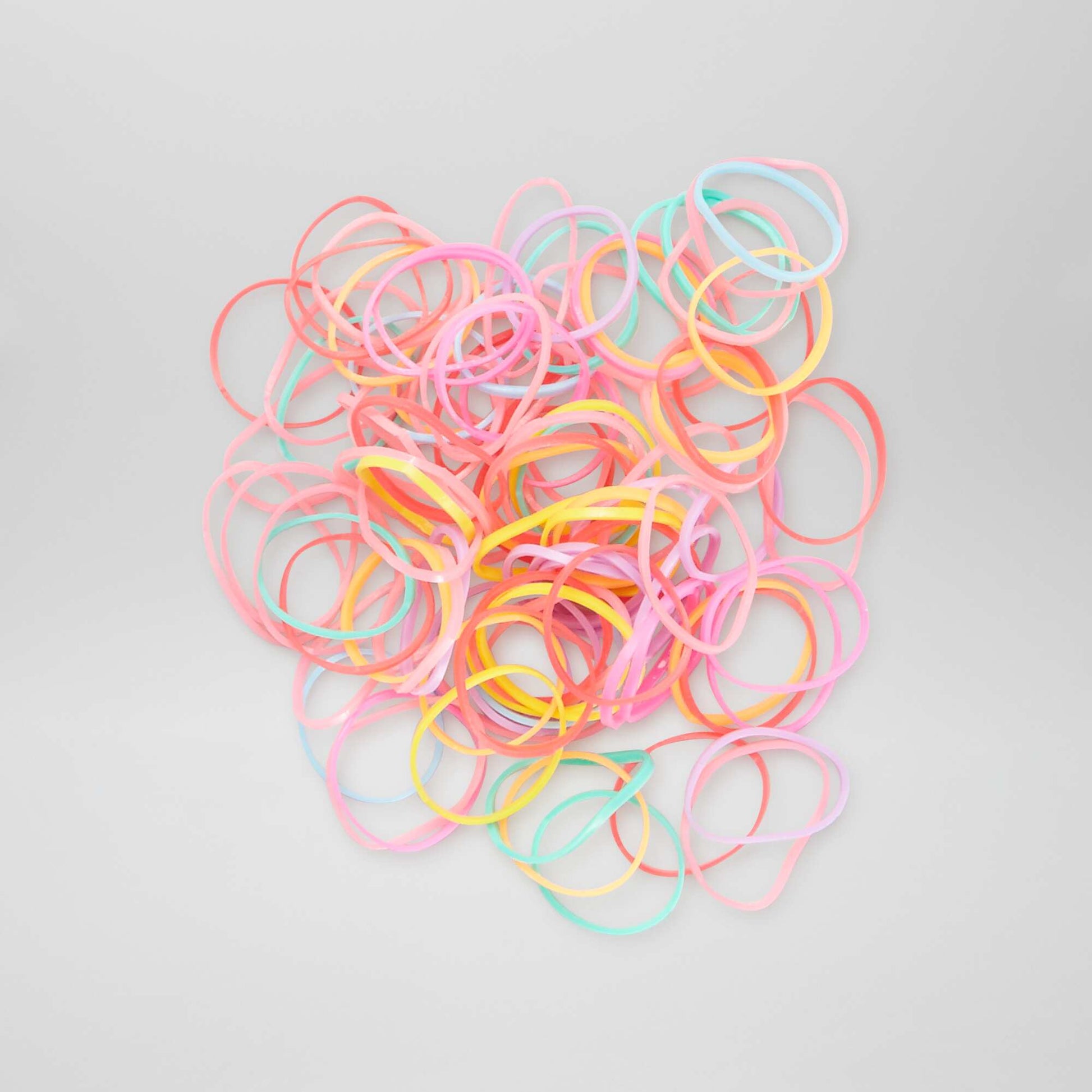 Lot de 100 élastiques colorés BLANC