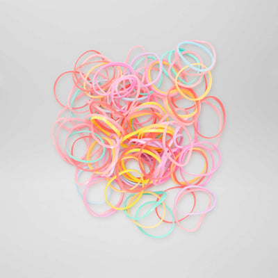 Lot de 100 élastiques colorés BLANC