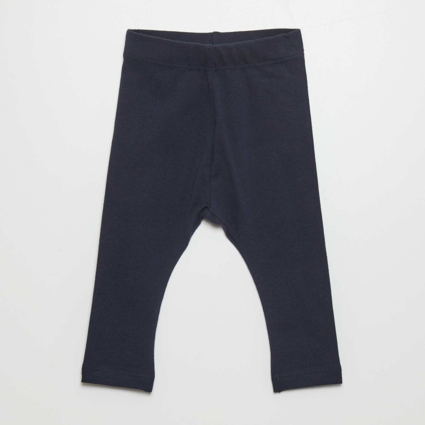 Legging long uni en maille jersey BLEU MARINE