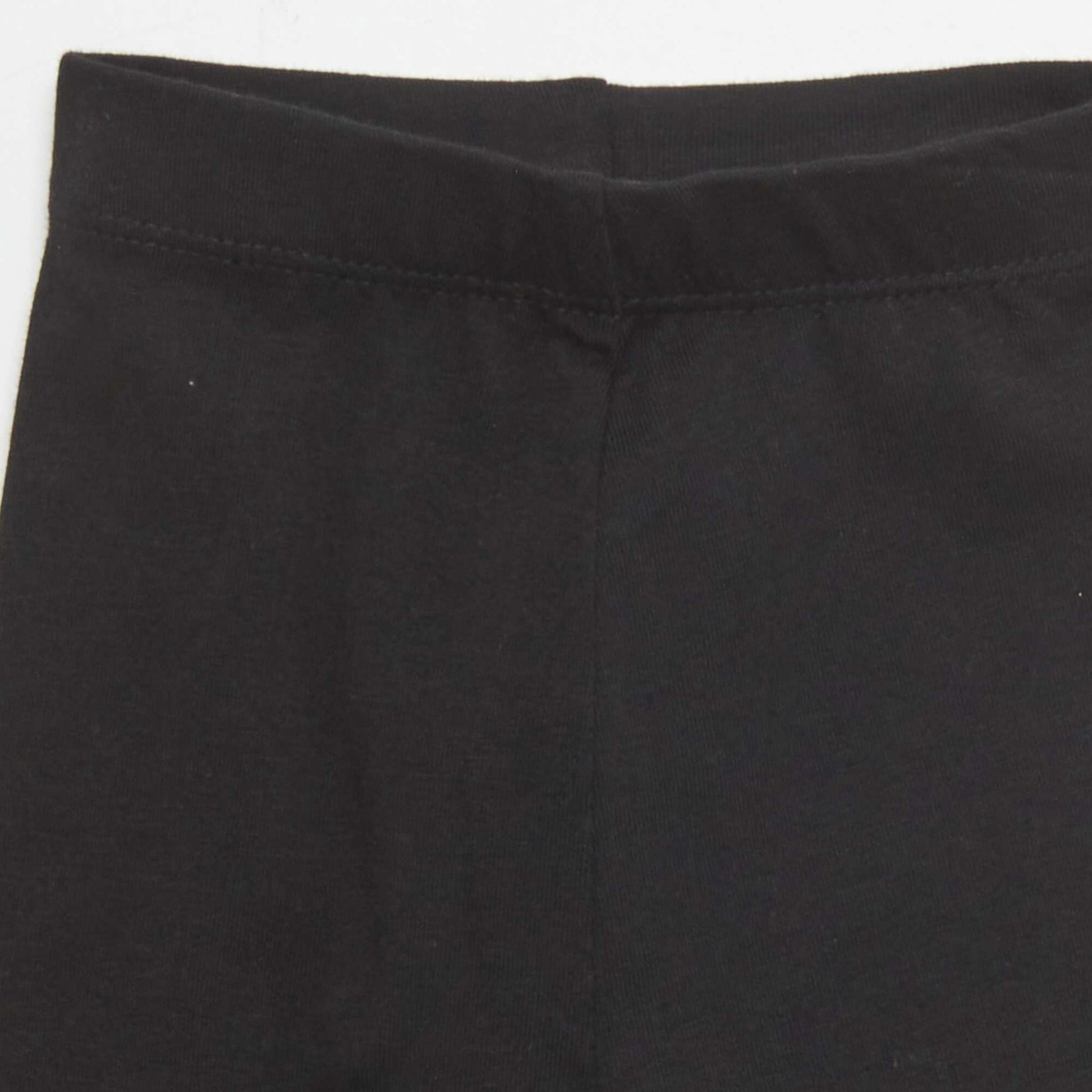 Legging long uni en maille jersey NOIR
