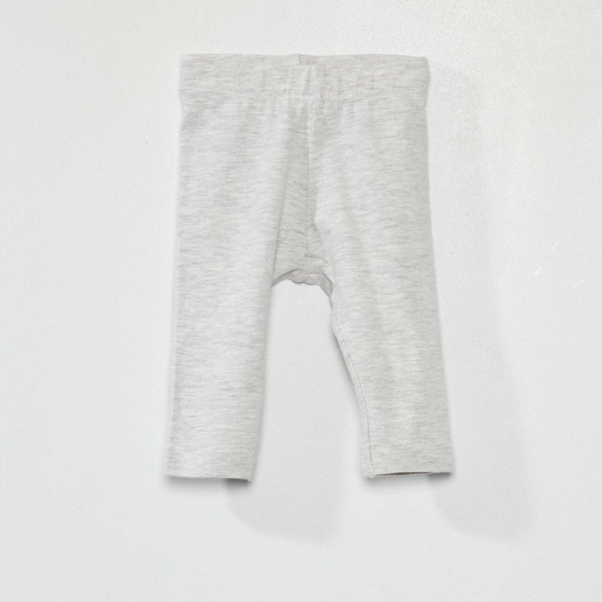 Legging long uni en maille jersey GRIS CLAIR