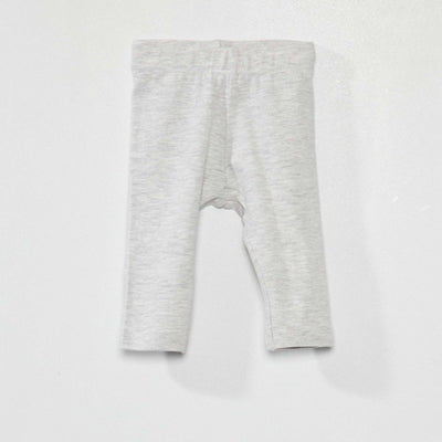 Legging long uni en maille jersey GRIS CLAIR