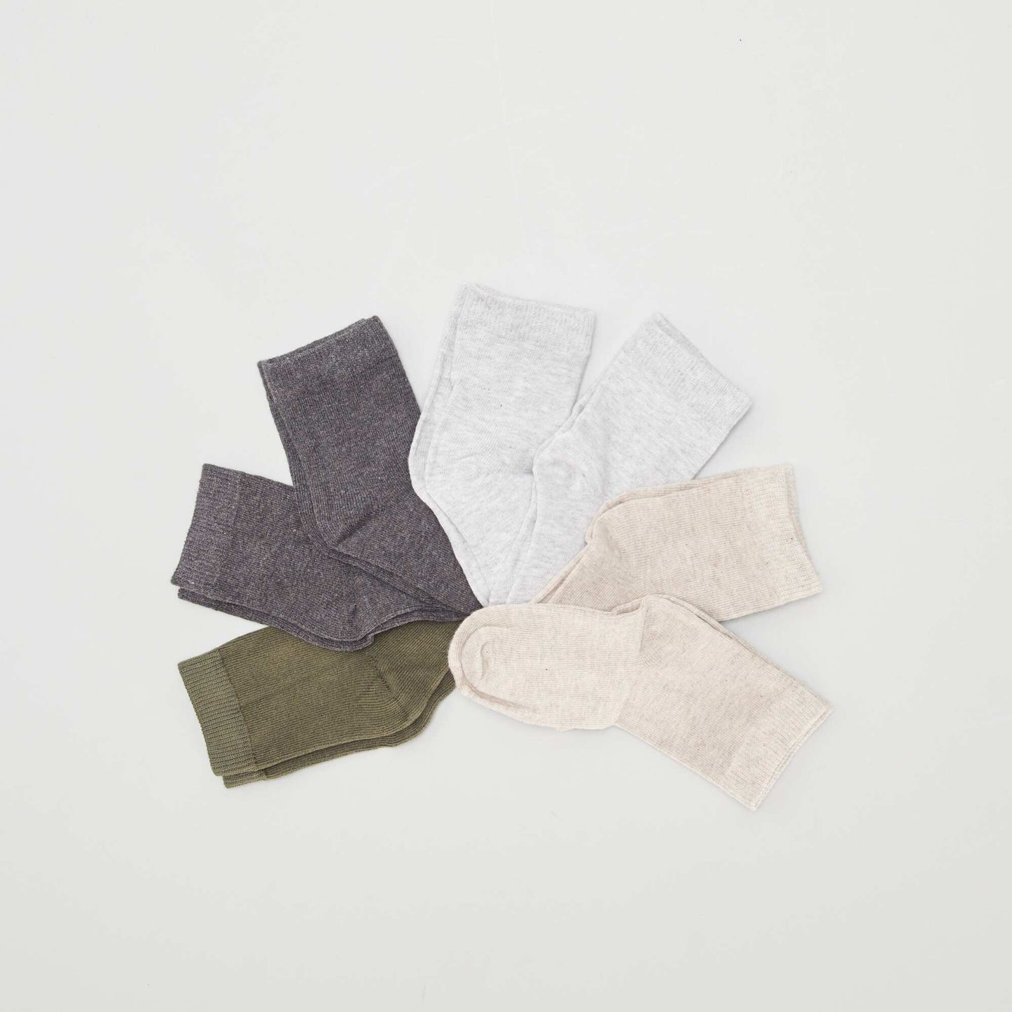 Lot de 7 paires de chaussettes BEIGE