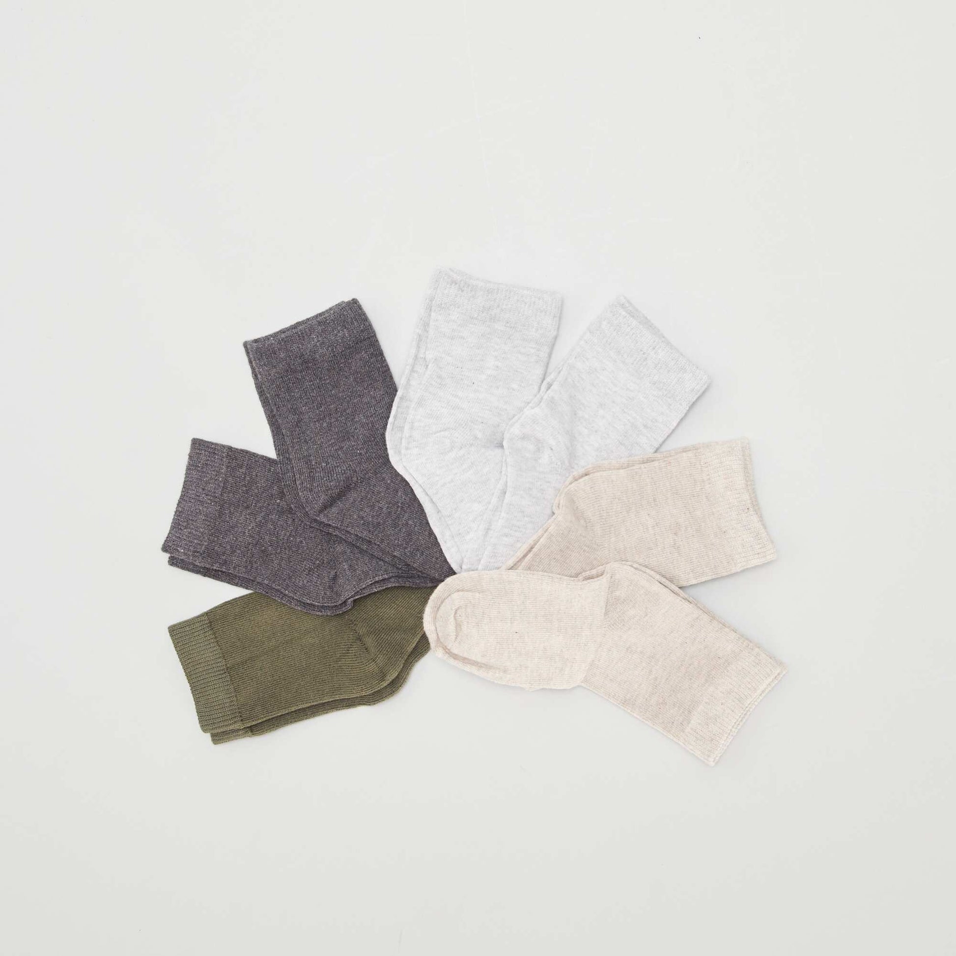 Lot de 7 paires de chaussettes BEIGE