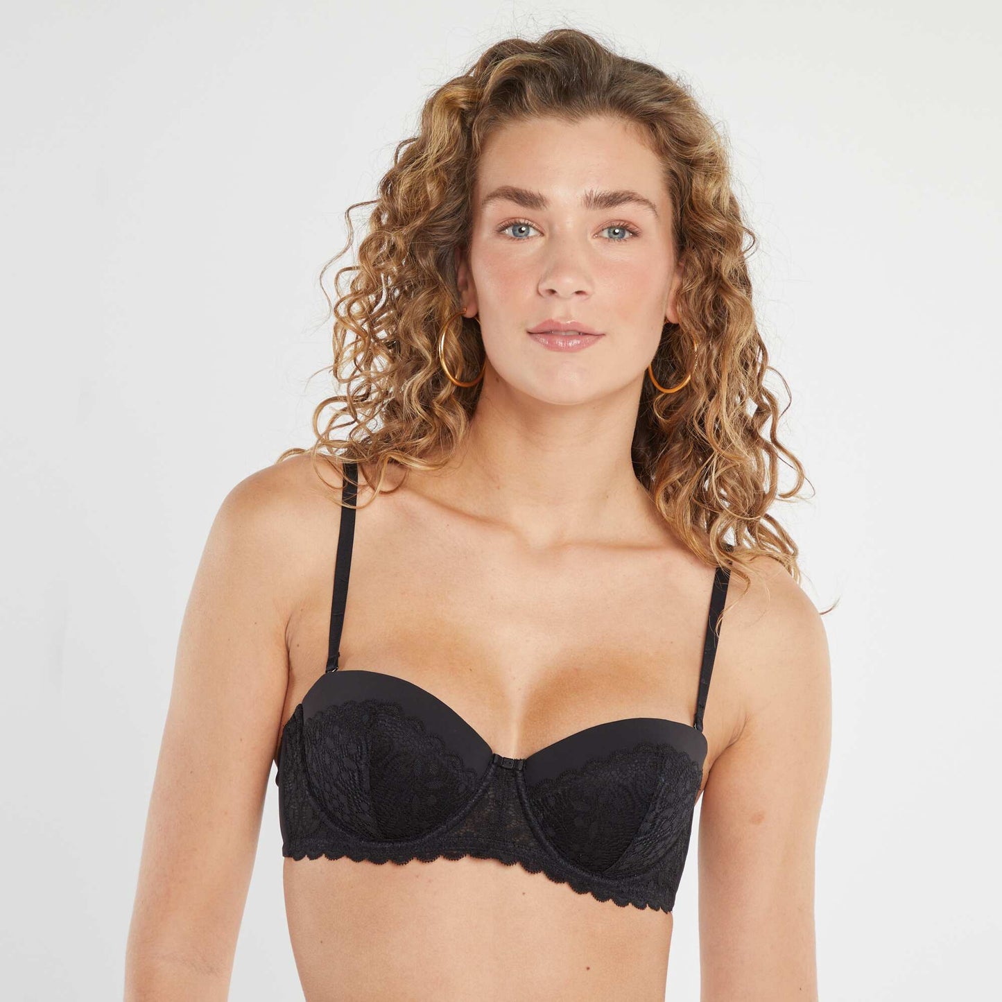 Soutien-gorge bandeau paddé NOIR