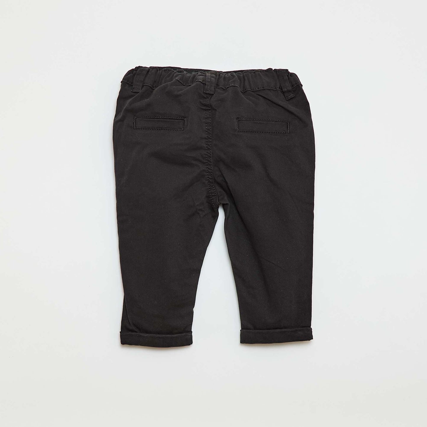 Pantalon chino uni NOIR
