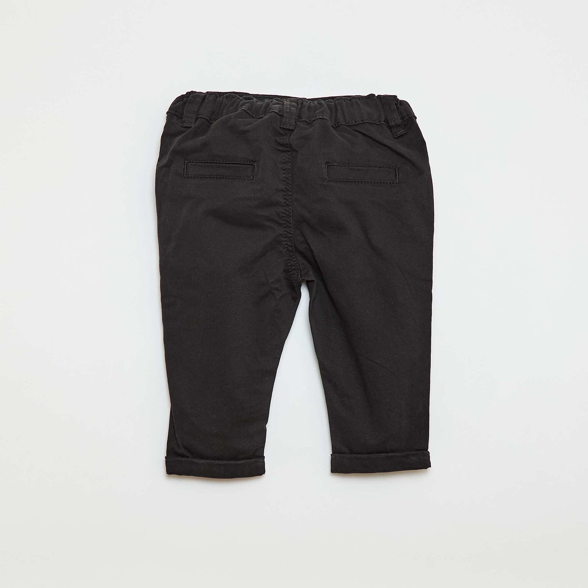Pantalon chino uni NOIR