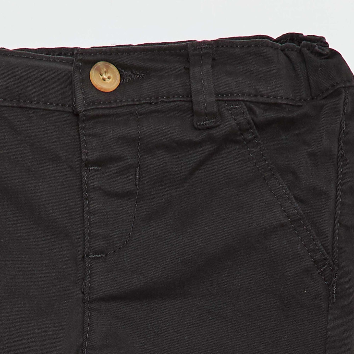 Pantalon chino uni NOIR